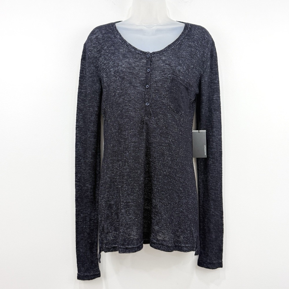 Rails Henley Womens M NWT Long Sleeve Marled Space Dye Y2K Grunge Indie Sleaze
